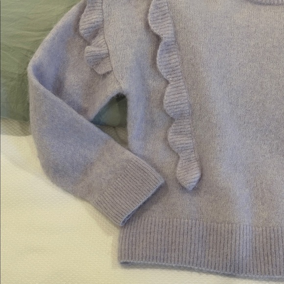 Lavender Ruffle Sweater - Picture 3 of 7